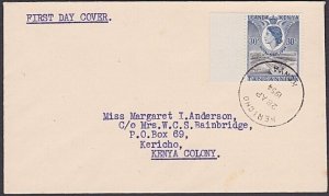 KENYA UGANDA TANGANYIKA 1954 10c Royal Visit FDC KERICHO skeleton cds......A1434