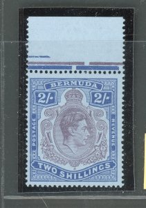 1938-53 BERMUDA, Stanley Gibbons #116, GEORGE VI Portrait, 2s. deep purple ultra