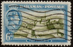 Bahamas  #107, Used, a couple of short perfs on bottom margin CV $1.25