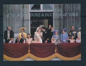 [15049] Nevis 1986 Royal Wedding Sarah Andrew Souvenir Sheet Block VF MNH