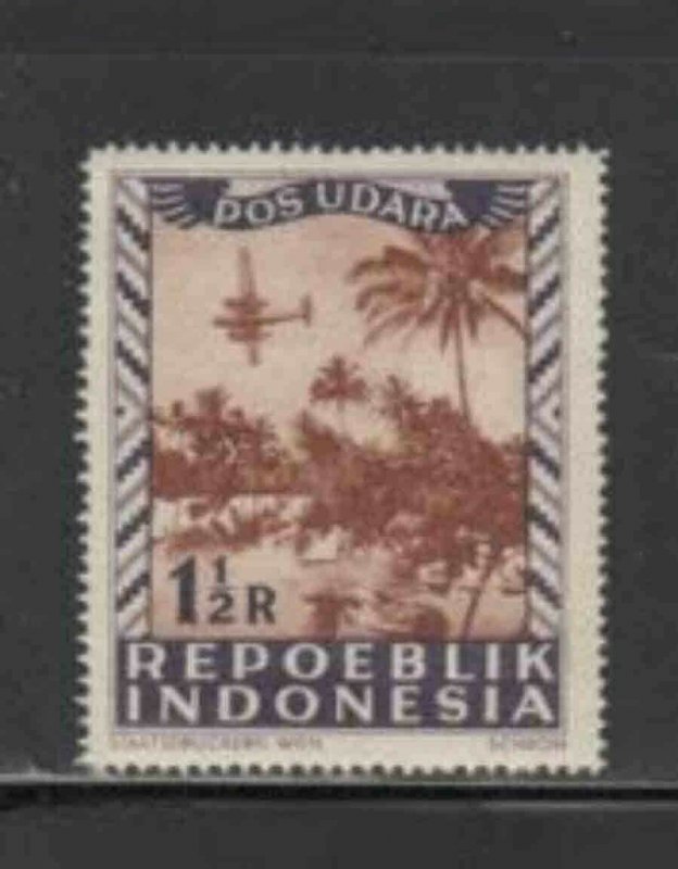 INDONESIA #C8 1948 1 1/2r AIRCRAFT MINT VF LH O.G