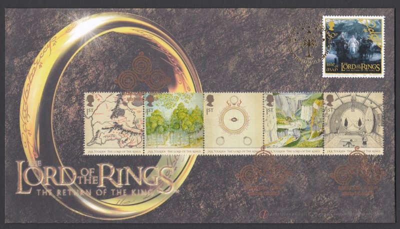 Isle Of Man 2005 FDC Lord Of The Rings Limited Edition ROTK Cover
