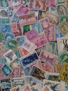 100 Unused US MNH Quality Stamp Unsearched 600,000 Hoard ALL DIFFERENT