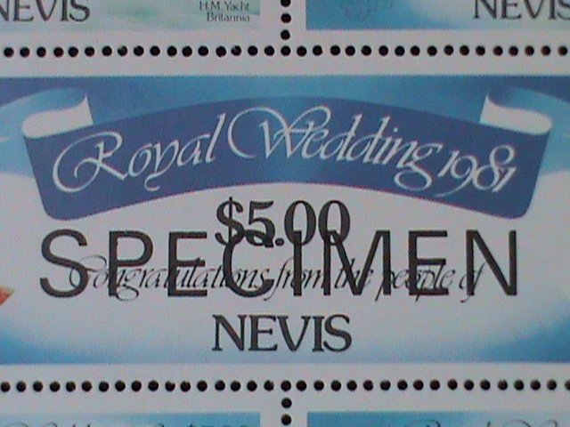 ​NEVIS-1981-SC# 139- RARE SPECIMEN-ROYAL WEDDING-MNH SHEET VF LAST ONE-RARE