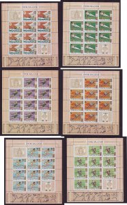 Cook Islands-Sc#237-42-six unused NH sheets-Sports-Olympics-Mexico-1968-