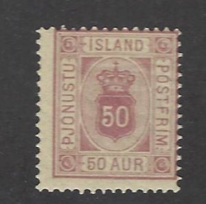 Iceland  SC O9 Mint F-VF SCV$95.00...Nice find!