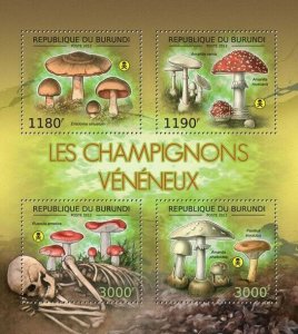 BURUNDI 2012 - Poisonous mushrooms M/S. Official issues.