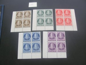 Germany Berlin 1953 SIGNED SCHLEGEL MNH SC 94-98 CM BLKS  XF 320+ EUROS  (117)