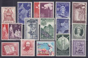 Australia Sc 304//384 MLH. 1957-1964 issues, 27 cplt sets VF