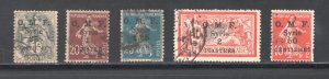 Syria  #31, 36-7, 41, 60  VF, Used, French Occupation, CV $3.50 ....  6160010