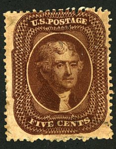 U.S. #30a USED LITE CANCEL