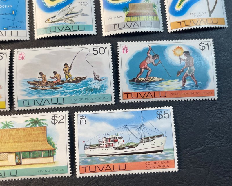 TUVALU # 23-37--MINT NEVER/HINGED---COMPLETE SET---1976