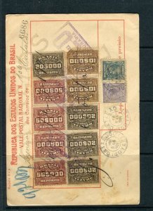 BRAZIL; Early 1920s early fine used Revenue Document finely Stamped