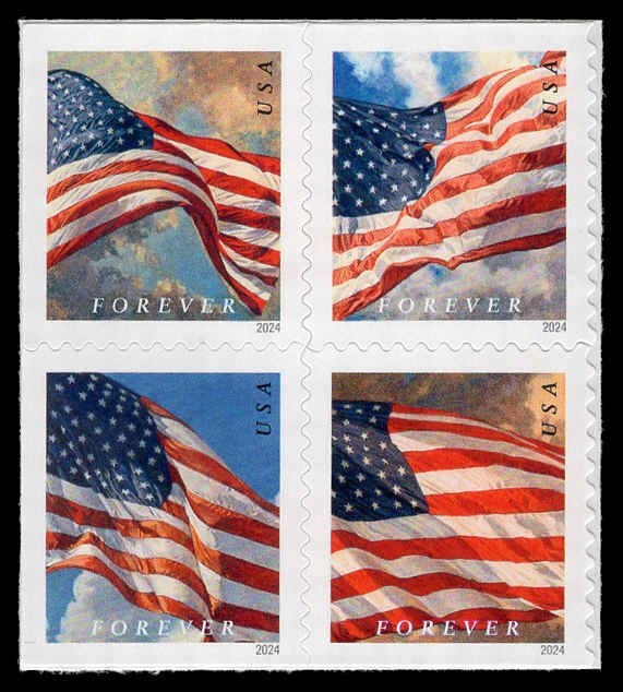 USA 5878a,5875-5878 Mint (NH) US Flags Block of 4 (APU - Perf 11.25x10.9)