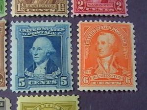 U.S.# --704-715-MINT NEVER/HINGED-COMPLETE SET--PORTRAITS OF WASHINGTON-1932