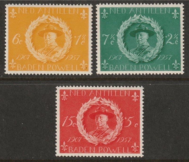 Netherlands Antilles 1957 Sc B28-30 set MNH**