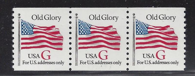 US Coils 2891 G Rate, Strip of 3 MNH