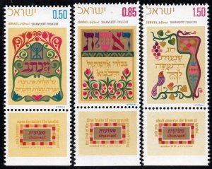 1971 Israel 514-516 ISRAEL'S FESTIVALS FEAST OF SHAVUOT 2,20 €