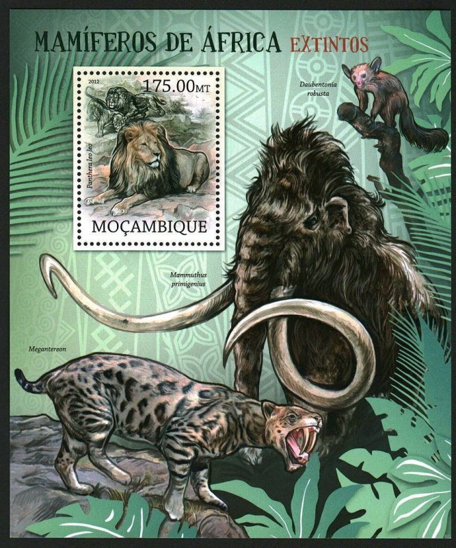 Mozambique MNH S/S Extinct Mammals 2012