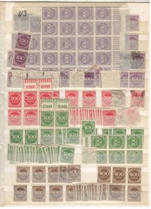 GERMANY COLLECTION ON STOCK SHEET MINT/USED