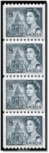 Canada - 550pv GT2 DF PVA Coil Strip of 4 MNH - QE II & Library of Parliament