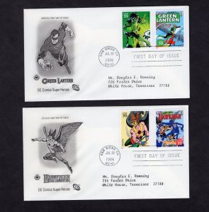 4084a-t Comic Heroes, set/10 FDC PCS addressed