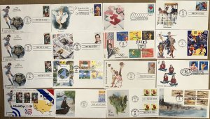 EDKEN CACHETS BIG COLLECTION 94 DIFF. COMMEMORATIVES BLOCKS BOOKLETS VALUE TO $4