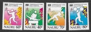 NAURU SG483/6 1998 COMMONWEALTH GAMES MNH