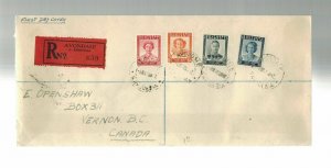 1947 Southern Rhodesia Victory issue First Day cover to CAnada