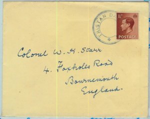 BK0222 - POSTAL HISTORY - G.B Stamp used on COVER from Tristan da Cunha 1940's-