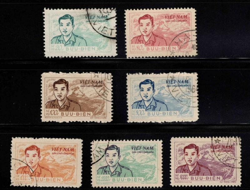 North Vietnam. o10-16  Used Official 1956 stamp set CV$225