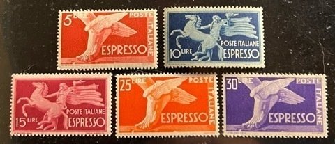 Italy Scott#  E19-E23 VF Unused NH Lot of 5 stamps Cat $49.95