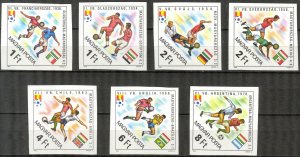 Hungary 1982 Football Soccer Spain Set of 7 Imperf. MNH