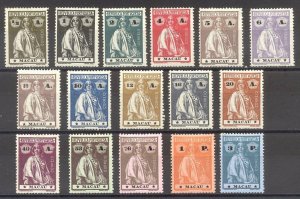 MACAO #210-25 Mint - 1913 Ceres Set