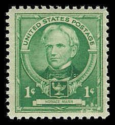 PCBstamps   US # 869 1c Educators-Horace Mann, MNH, (6)