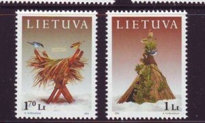 Lithuania Sc 707-708 2001 Christmas stamp set mint NH
