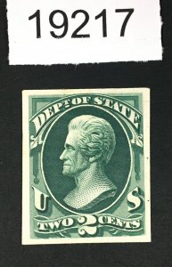 MOMEN: US STAMPS # O58P3 PROOF ON INDIA XF $20+ LOT #19217