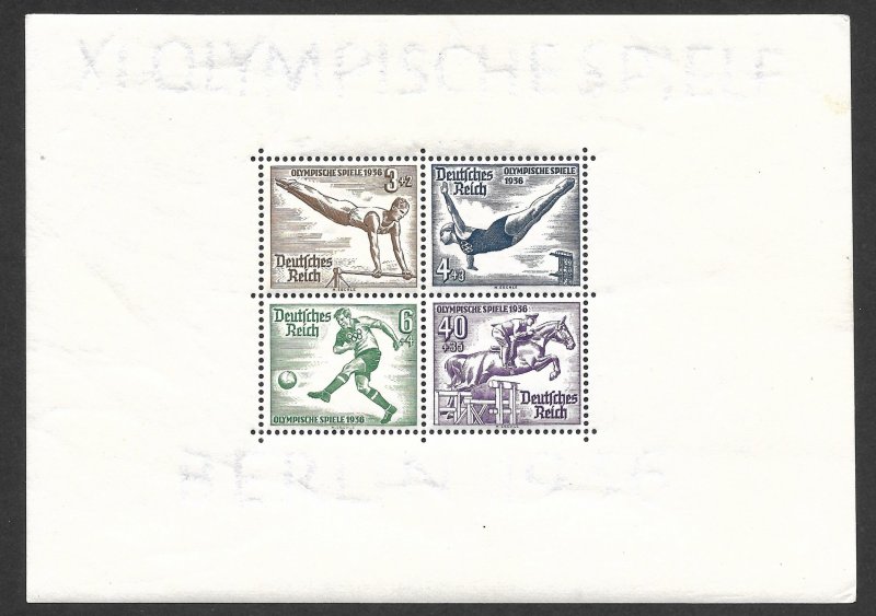 Doyle's_Stamps:1936 German Olympic Games Semi-Postal Sheets, #B91* & #B92*