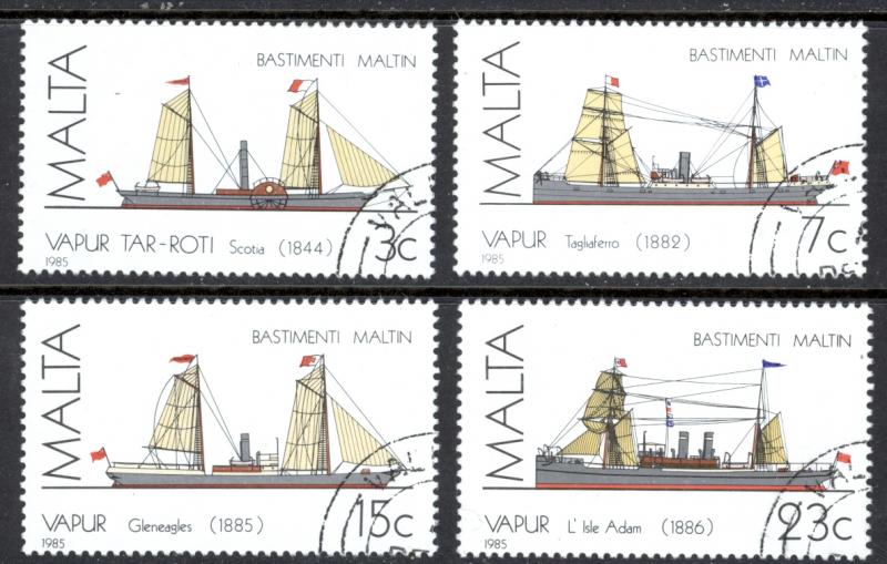 Malta Sc# 670-673 SG# 772/5 Used 1985 Ships