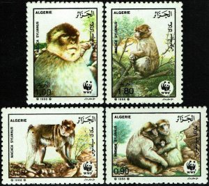 Algeria #872-75  MNH - WWF Barbary Apes (1988)