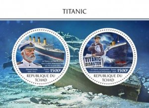 Chad - 2020 Titanic Passenger Liner - 2 Stamp Sheet - TCH200325a