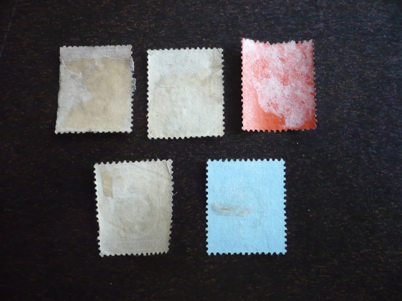 Stamps - Hong Kong - Scott# 71-73,75-76 - Used Part Set of 5 Stamps