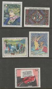 FRANCE 1113-1117 MNH CATHEDRAL OF SENS SET 1965