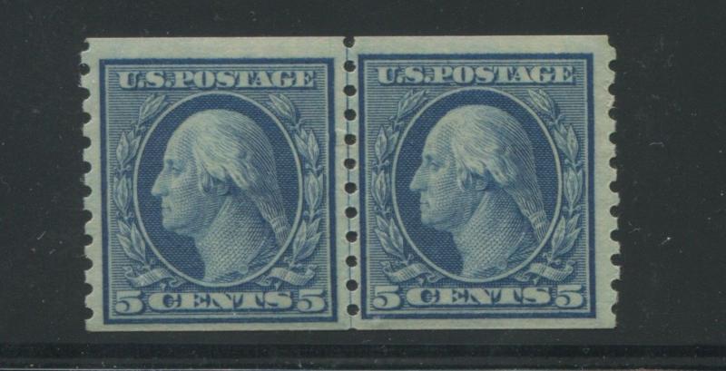 1919 US Stamp #496a 5c Mint Hinged VF Original Gum Joint Line Pair Certified