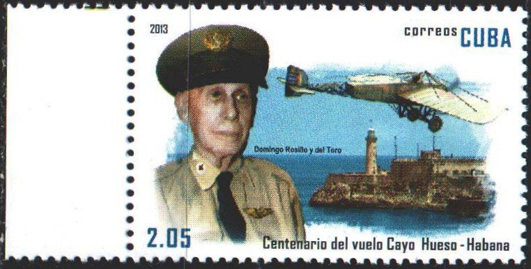 Cuba. 2013. 5695. Airplane, lighthouse, pilot. MNH.