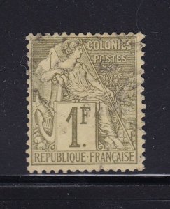 French Colonies Scott # 59 F-VF used neat cancel nice color scv $ 45 see pic !