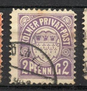 Germany  classic 1860-90s used Private or  Local Post Item, Coln 317741