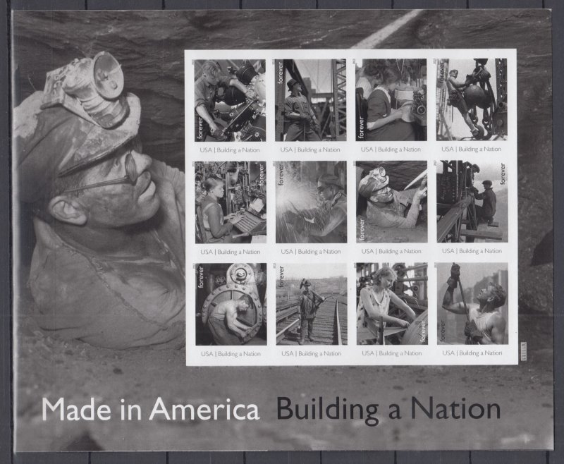 ​USA #4801m Made In America Complete Collection of 5 Imperf Sheets MNH