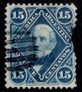 Argentina Scott 18 Used with small piece missing.