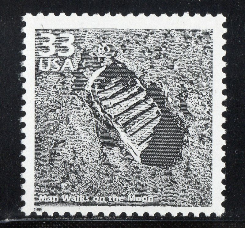 MAN WALKS ON THE MOON * FOOTPRINT * 1969 APOLLO 11 ** U.S. Postage Stamp MNH